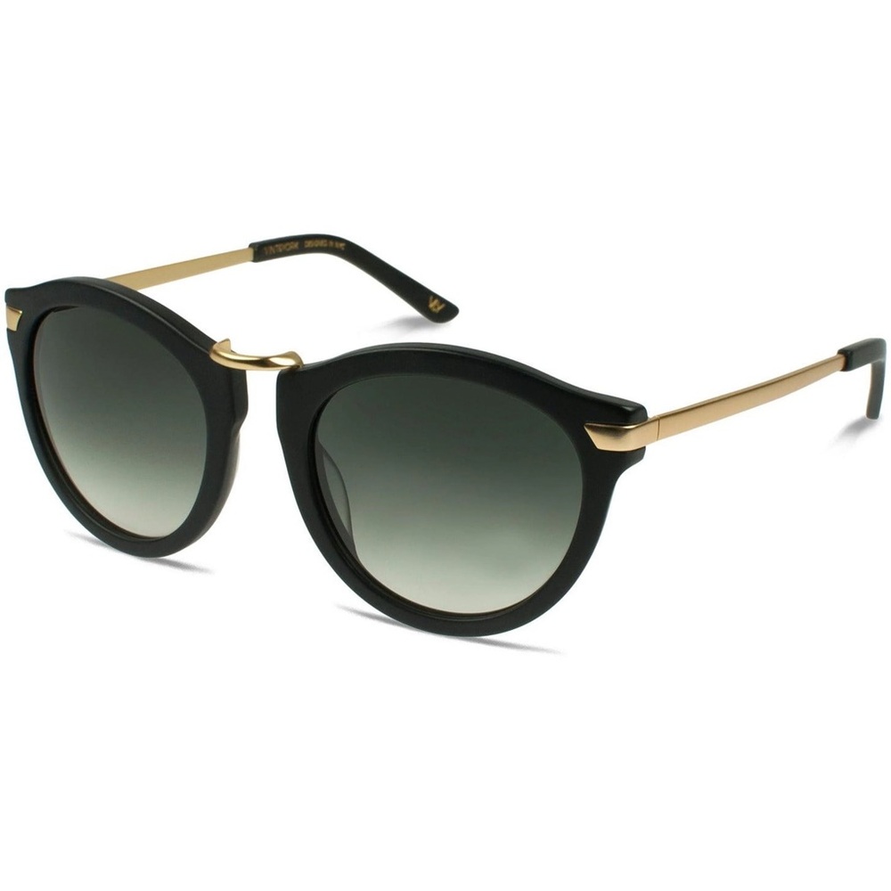 Vint & York Stylish Black and Gold Sunglasses